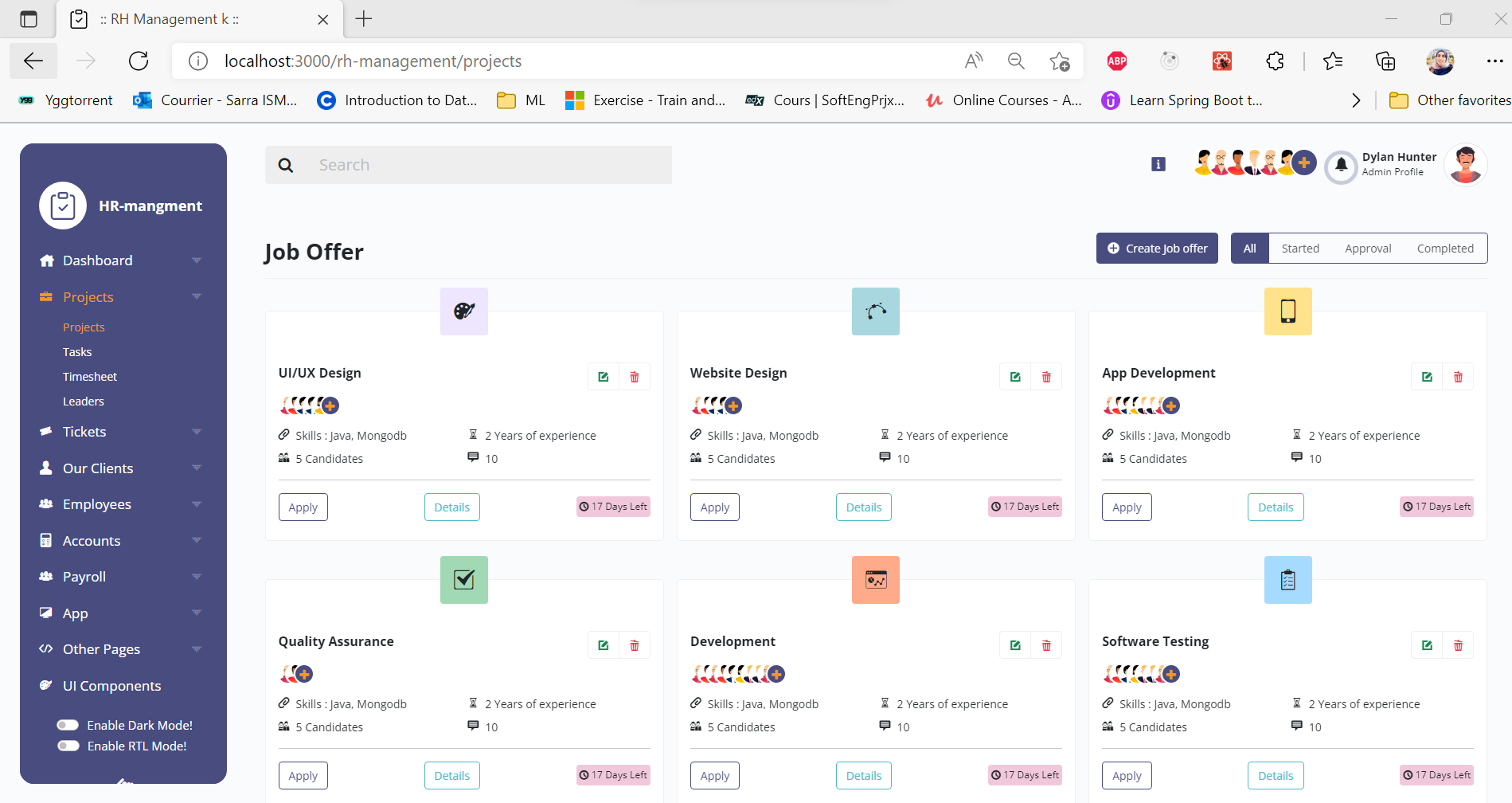 Human Ressource Management & Recrutement platform